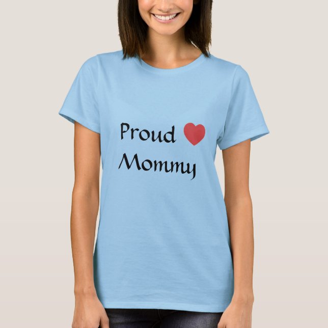 T-shirt coeur, Fier maman (Devant)