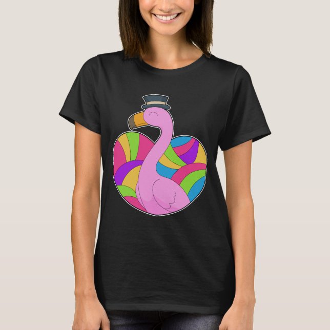 T-shirt Coeur Flamant rose (Devant)