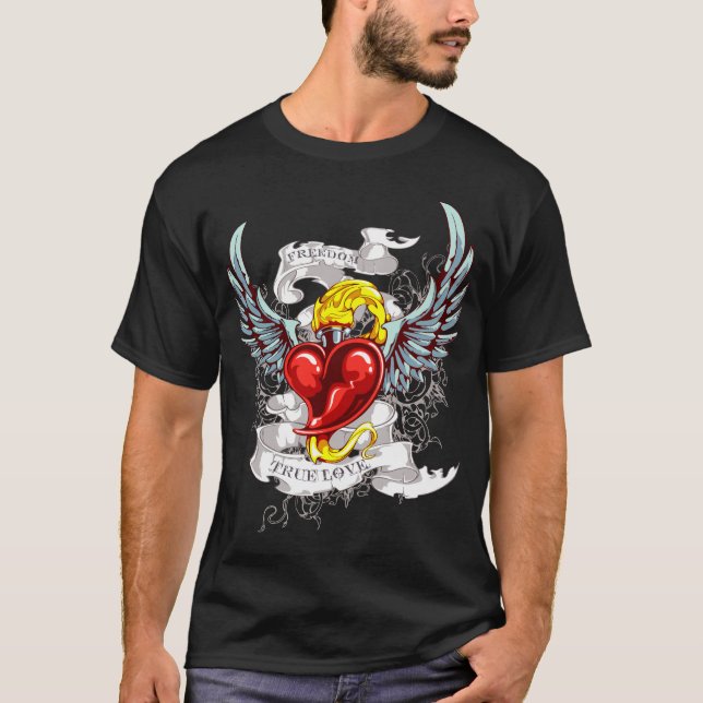 T-shirt Coeur flamboyant (Devant)