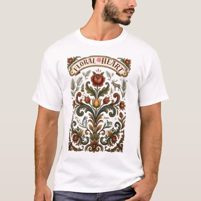 T-shirt Cœur Floral (Devant)