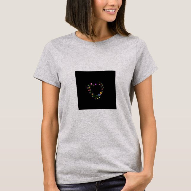 T-shirt Cœur floral (Devant)