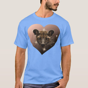 T-shirt Coeur fossa visage adorable dessin animal fille mi