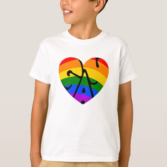 T-shirt Coeur gay (Devant)