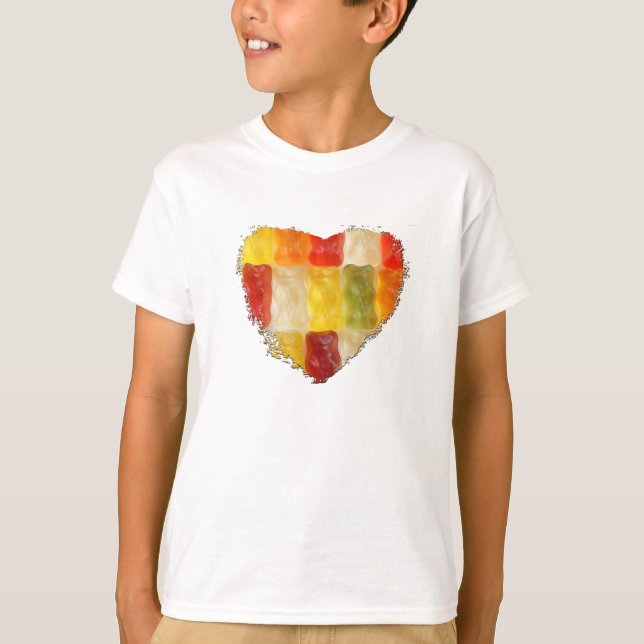 T-shirt coeur gommeux d'ours (Devant)