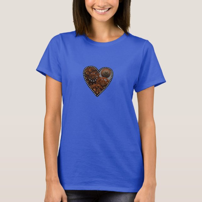 T-shirt Coeur grunge d'horloges et de vitesses de (Devant)