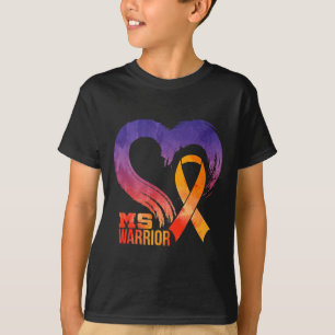 T-shirt Coeur guerrier Sclérose en plaques Mois de sensibi