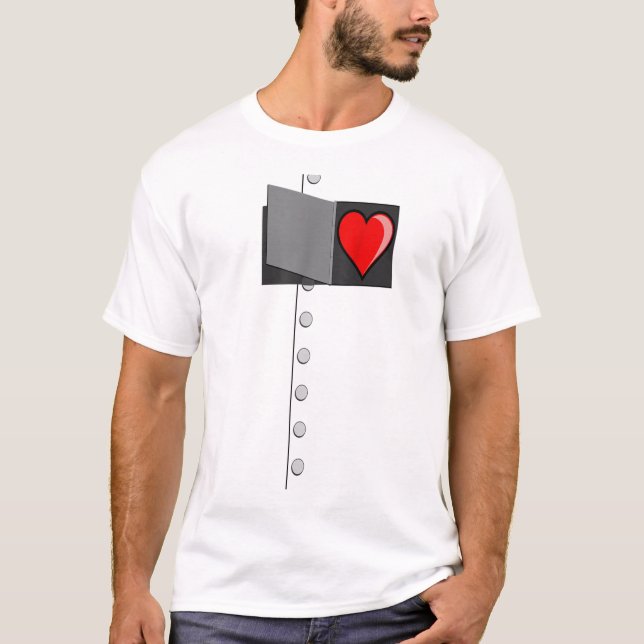T-shirt Coeur Homme Tin TShirtOZ Costume Halloween Tinman (Devant)