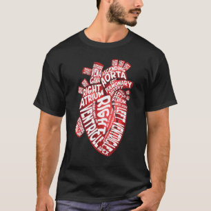 T-shirt Cœur humain anatomique cardiologie médicale cardia