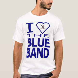 T-shirt Coeur I la bande bleue