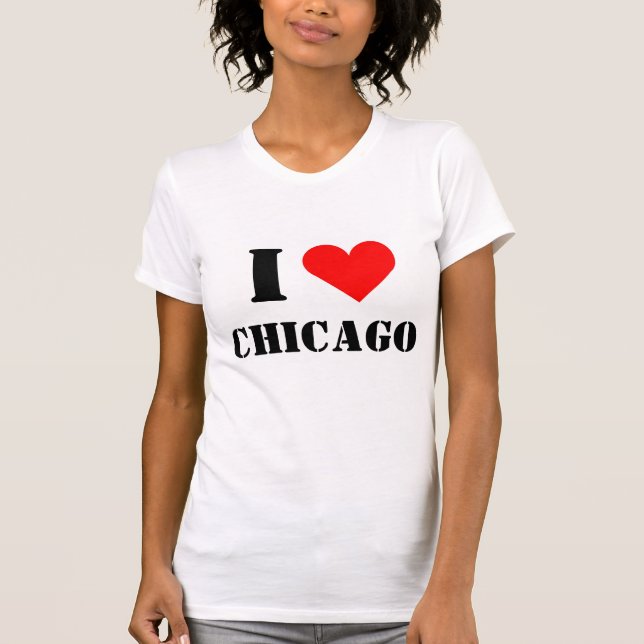 T-Shirt Cœur I Love Chicago (Devant)