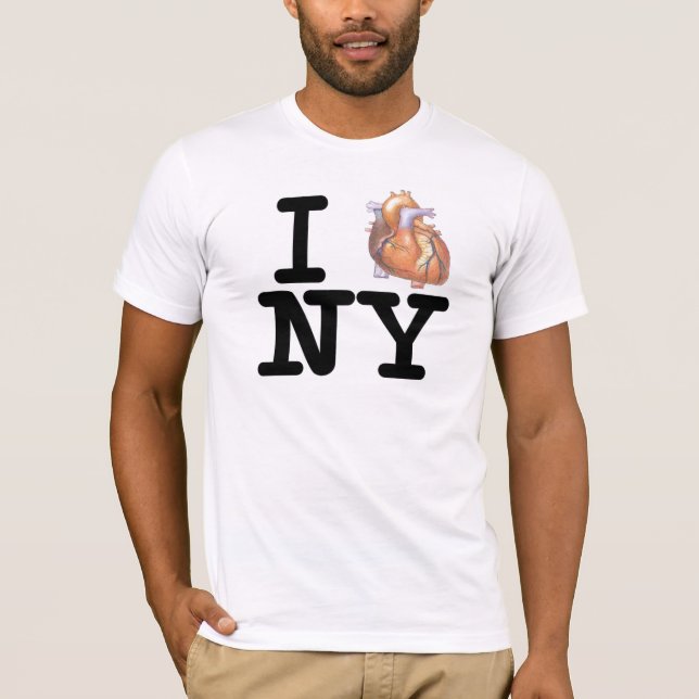 T-shirt coeur i ny (Devant)