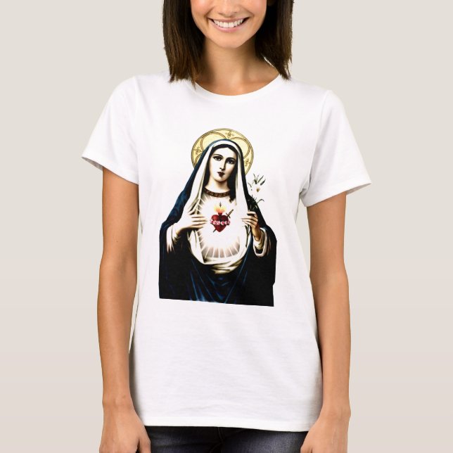 T-shirt Coeur impeccable de chemise de Mary (Devant)