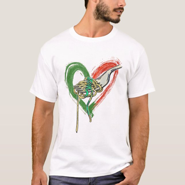 T-shirt Coeur italien rétro Italie (Devant)