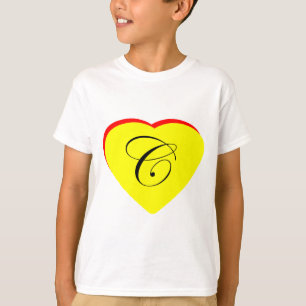 T-shirt Coeur jaune rouge C Faire-part de mariage Le MUSÉE