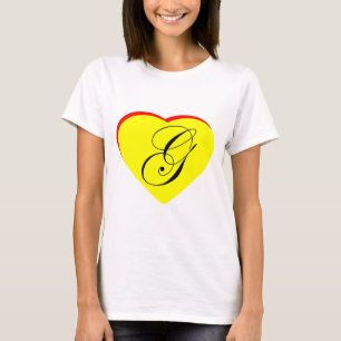 T-shirt Coeur jaune rouge G Faire-part de mariage Le MUSÉE