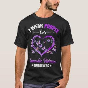 T-shirt Coeur Je Porte Le Violet Pour Les Acteurs De Viole