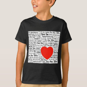 T-shirt coeur je t'aime