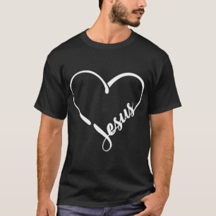 T-shirt Coeur Jésus amant dieu j'aime jésus