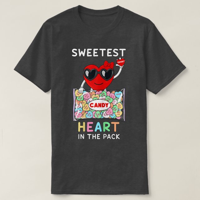 T-shirt Coeur Le Plus Doux Dans Le Pack Valentines Jour Cu (Design devant)