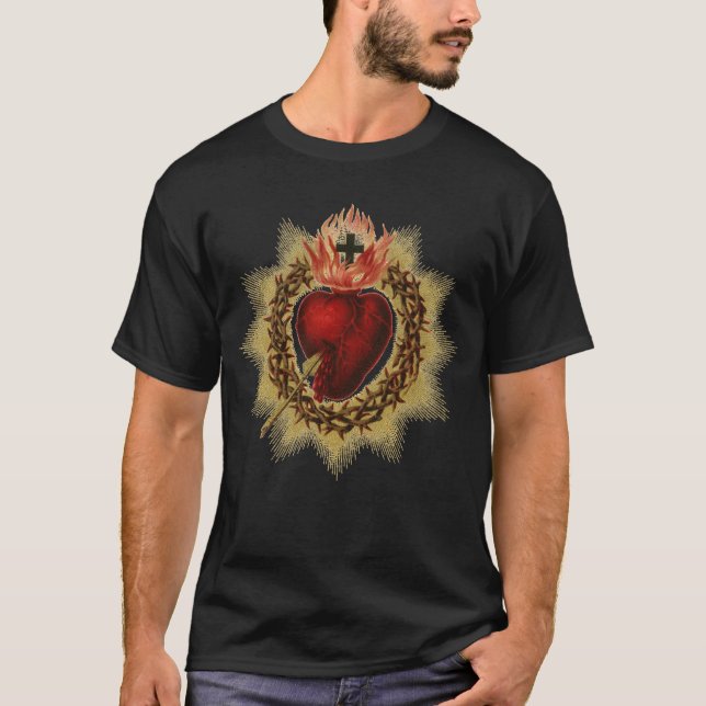 T-shirt Coeur le plus sacré de Jésus (Devant)