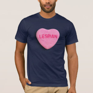 T-shirt Coeur lesbien de sucrerie