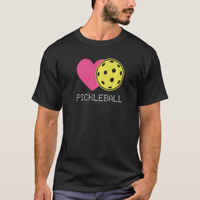 T-shirt Coeur Love Pickleball (Devant)