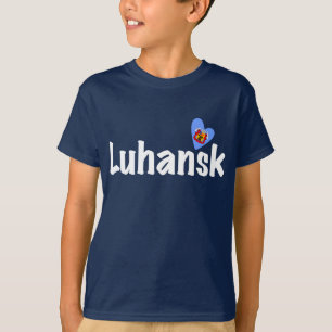 T-shirt Coeur Luhansk, Л у г а н с ь, Ukraine, J'Aime Luha