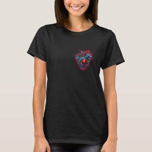 T-shirt Coeur mécanique anatomique Cyberpunk Cyber Coeur