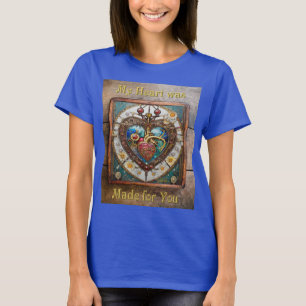 T-shirt Cœur mécanique Anatomique Série Steampunk