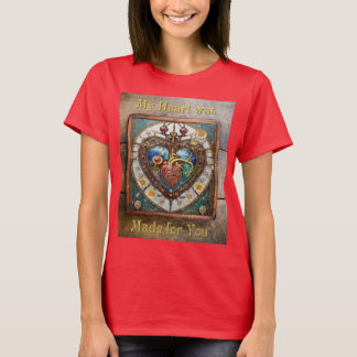 T-shirt Coeur mécanique série anatomique Steampunk