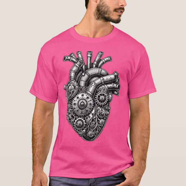 T-shirt Coeur mécanique Steampunk (Devant)