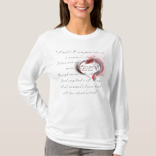 T-shirt Coeur métallique avec sonnet de Shakespeare 18