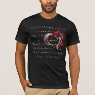 T-shirt Coeur métallique avec sonnet de Shakespeare 18