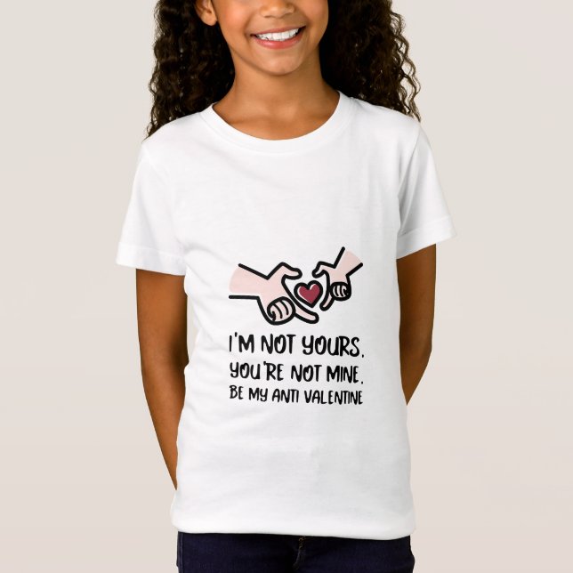 T-shirt Coeur mignon anti-Valentine (Devant)