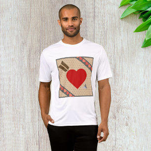 T-shirt Coeur mignon avec flèche Romantique Valentines Mot