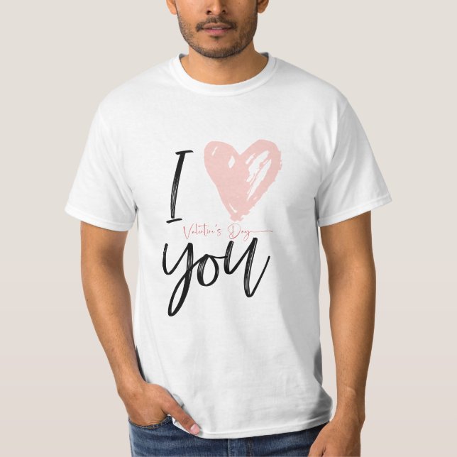 T-shirt ❤️ Cœur minimal de la Saint-Valentin – L'amour dan (Devant)
