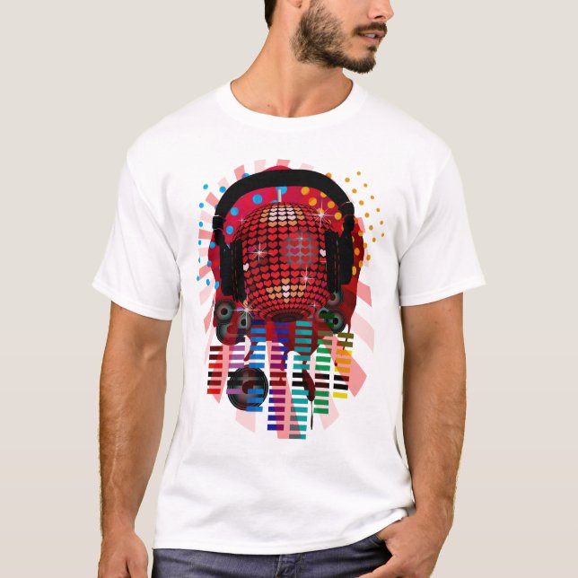 T-SHIRT COEUR MIRRORBALL (Devant)