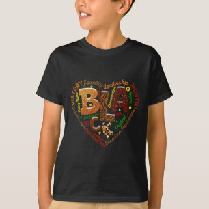 T-shirt Cœur Mois de l'histoire des Noirs Amant de la méla