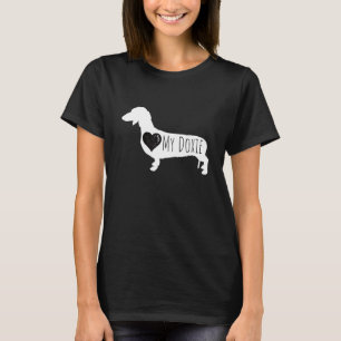 T-shirt Coeur My Doxie Dachshund Chien Simple mignonne