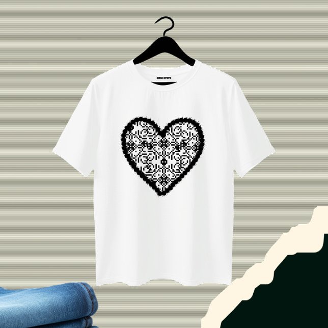 T-shirt Cœur noir (Créateur téléchargé)