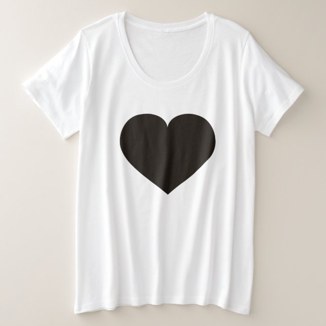 T-shirt coeur noir (Design devant)