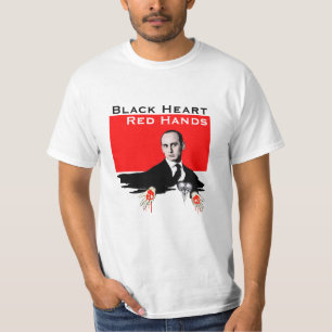 T-shirt Coeur noir / Mains rouges