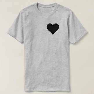 T-SHIRT COEUR NOIR PERSONNALISABLE