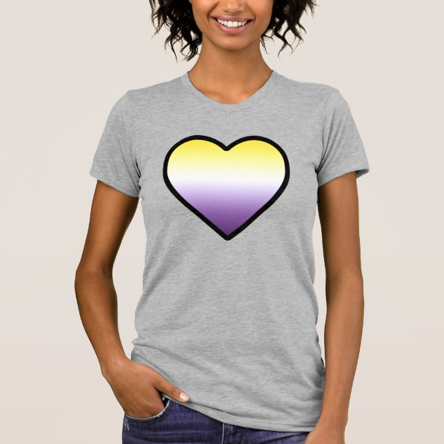 T-shirt Cœur non binaire (Devant)