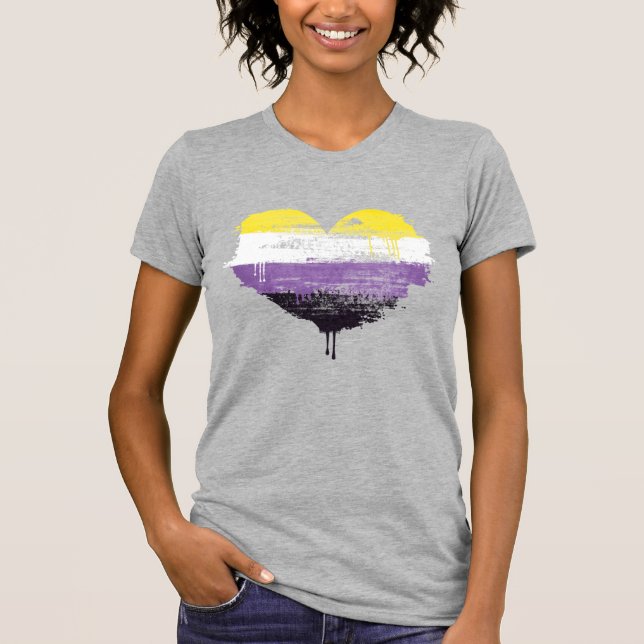 T-SHIRT COEUR NON BINAIRE (Devant)