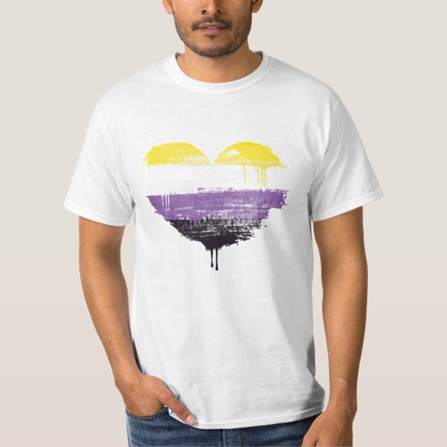 T-SHIRT COEUR NON BINAIRE (Devant)