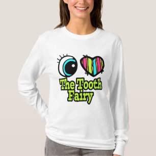 T-shirt Coeur Oeil Lumineux J'Aime La Fée Des Dents