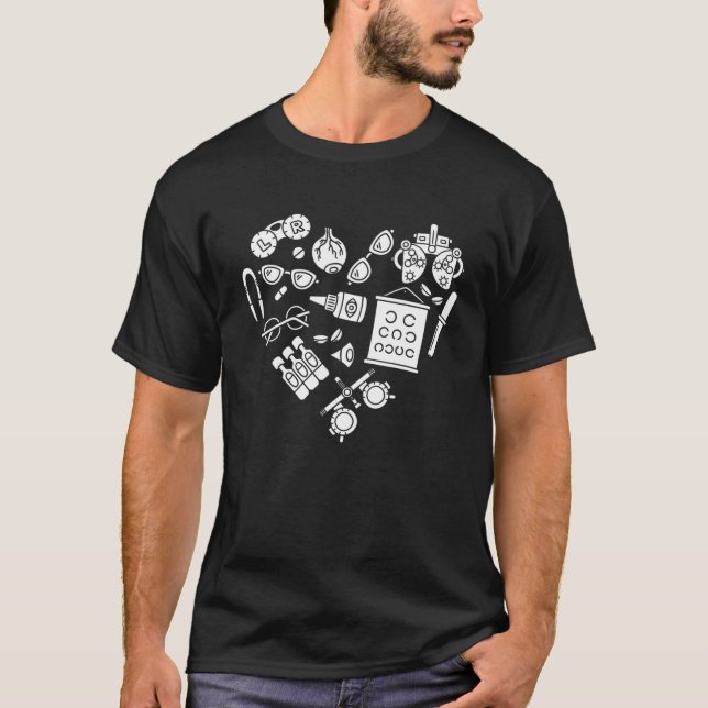 T-shirt Coeur optométrique (Devant)
