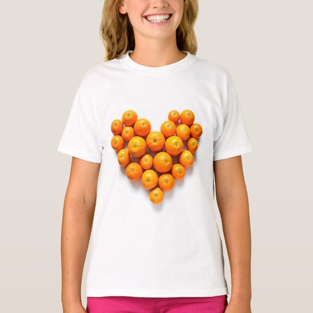T-shirt Coeur orange (Devant)