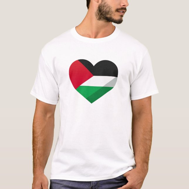 T-shirt Coeur palestinien (Devant)